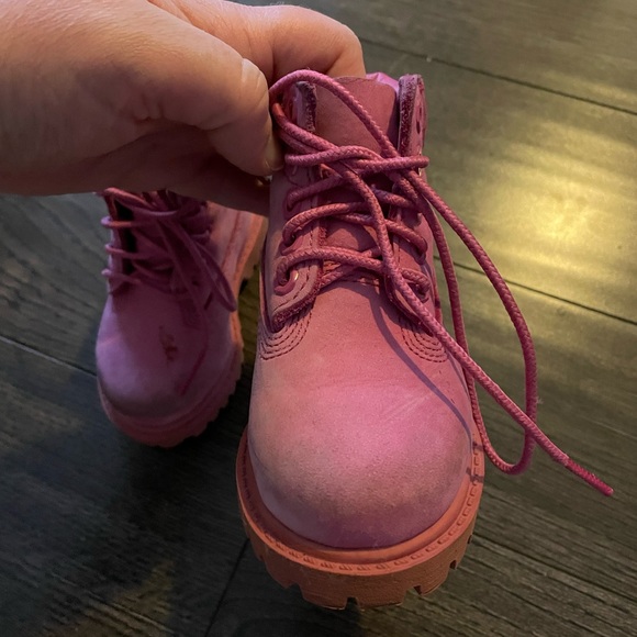 Toddler pink Timberland boots - Picture 5 of 6